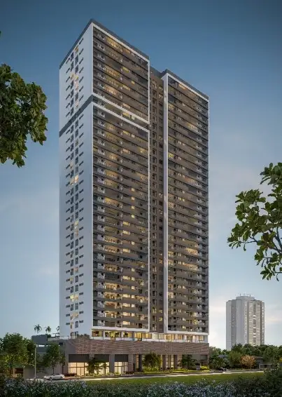 Fachada do empreendimento Auge Resort Tatuapé